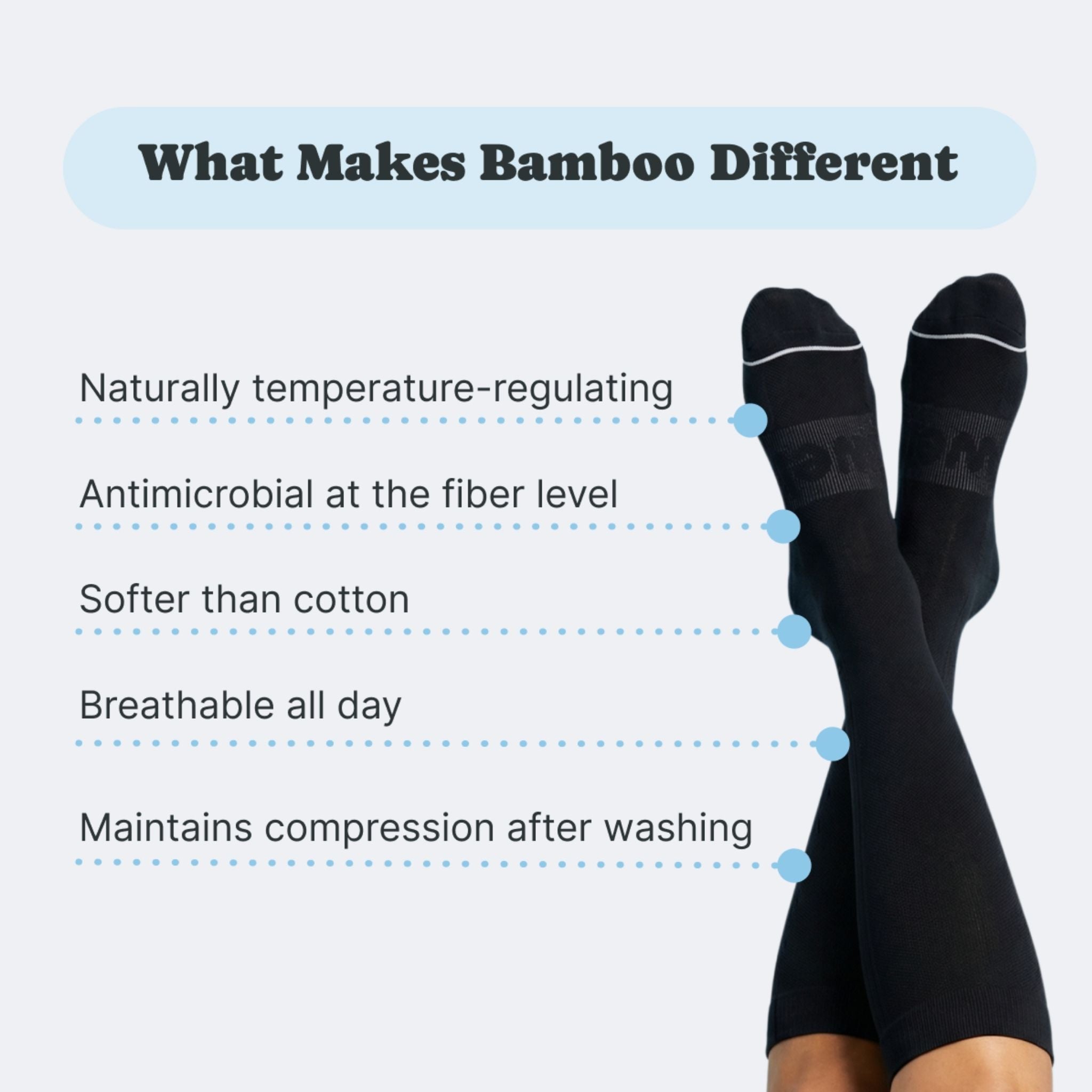 Bamboo Knee High Compression Socks