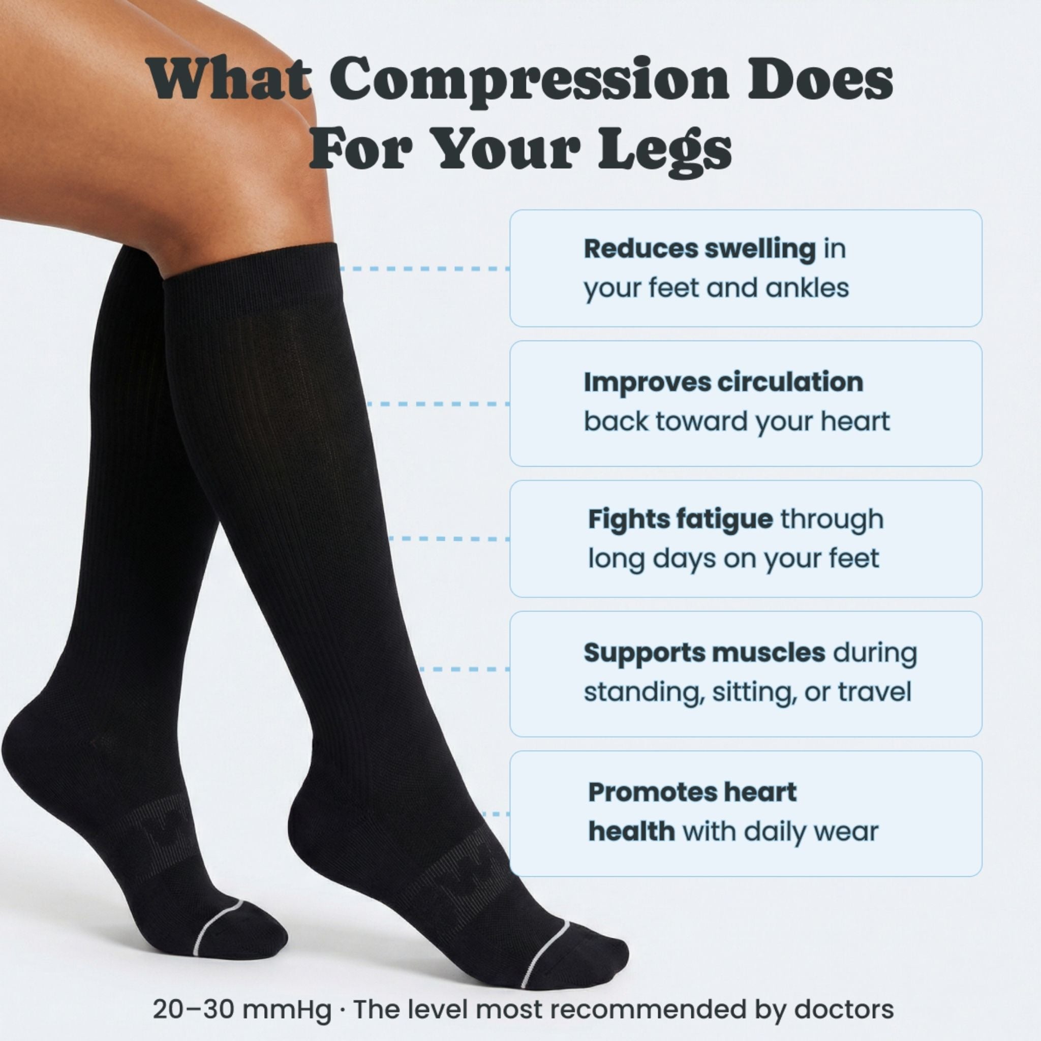 Bamboo Knee High Compression Socks